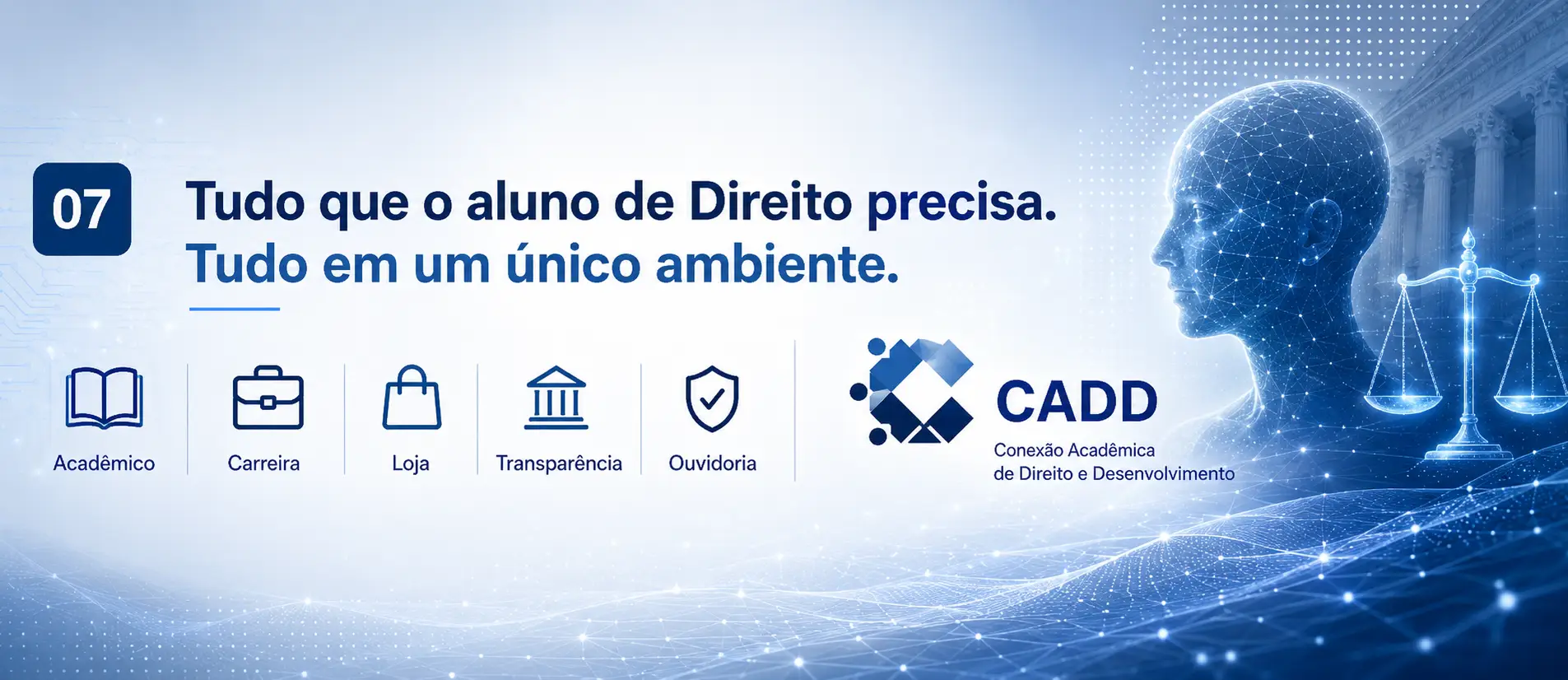 Area do aluno CADD com jornada academica centralizada