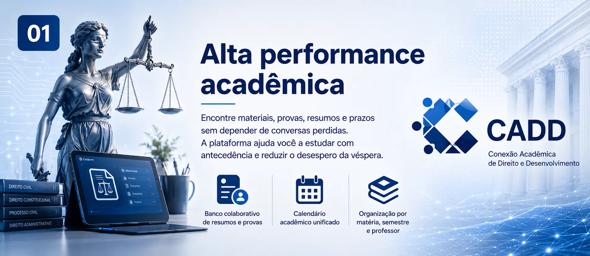 Banco acadêmico de resumos, provas e calendário do curso de Direito